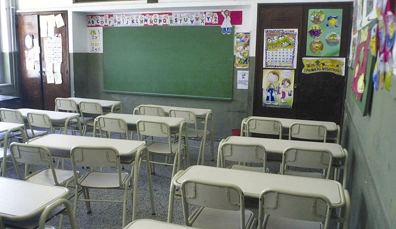 aulas vacías paro docente santa fe