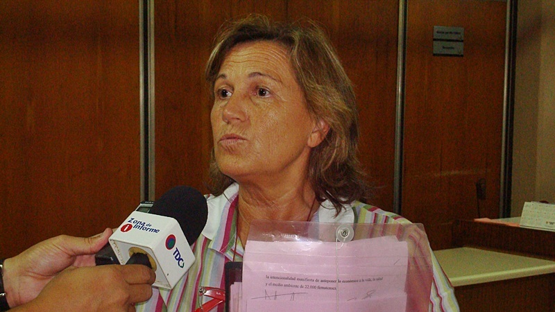 Mónica Marinelich, una de las referentes de Firmat por la Vida que participó en la reunión con el intendente.