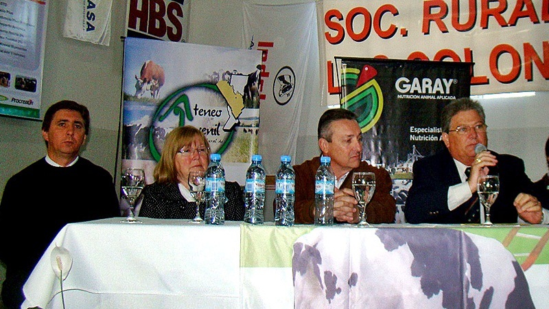 Pirola, Meiners, Vionnet,y Fascendini durante la apertura. FOTO Secretaría de Comunicación Social de la Pcia.