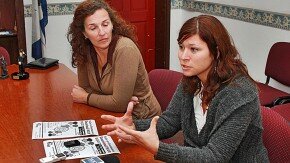 Ripoll y Espejo durante el lanzamiento de los talleres. FOTO Lisandro Carrobé.