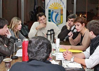 Los concejales se reunieron con la sub secretaria de Prevención CIudadana. FOTO Lisandro Carrobé.