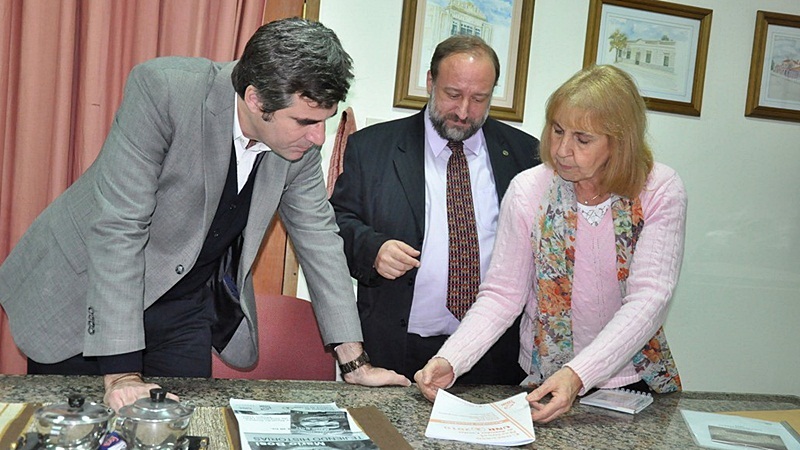 Maiorana y Freyre durante la reunión en la que se avanzó en la creación de un centro universitario regional. FOTO MVT.