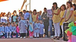 Inicio de clases en Jardín 40. FOTO Lisandro Carrobé.