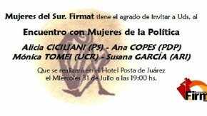 Tarjeta Invitacion Encuentro con Mujeres de la Politica