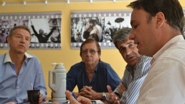Reunión por la Alcaidía en Melincué. Enrico, Pieroni y Sola