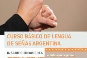 Abierta la inscripción al curso básico de lengua de señas argentina