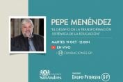 El reconocido pedagogo catalán Pepe Menéndez dará una conferencia gratuita para todo público invitado por la Fundación Banco Santa Fe